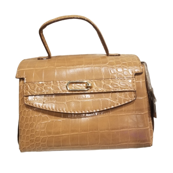 Crocodile Print Mini Top Handle Crossbody Bag - A New Day Brown - Picture 6 of 7